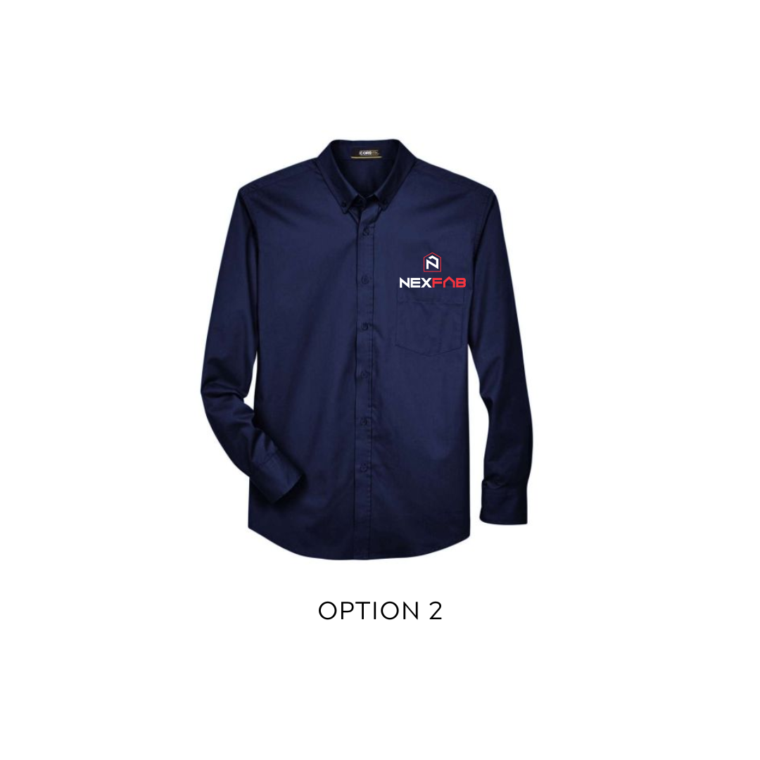 Chemise à manches longues classique pour homme - NEXFAB