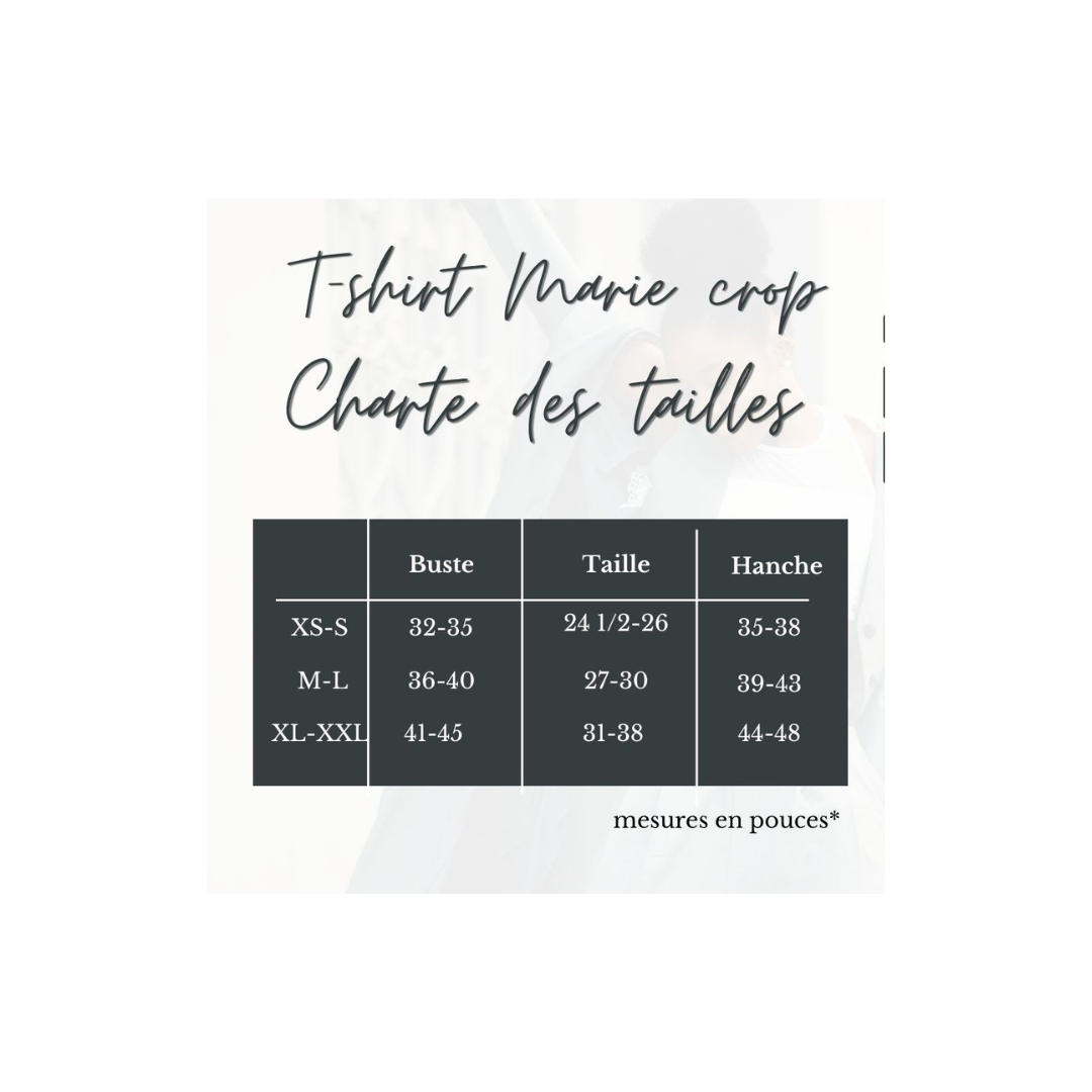 T-shirt crop prestige en bambou - Mlle Gym