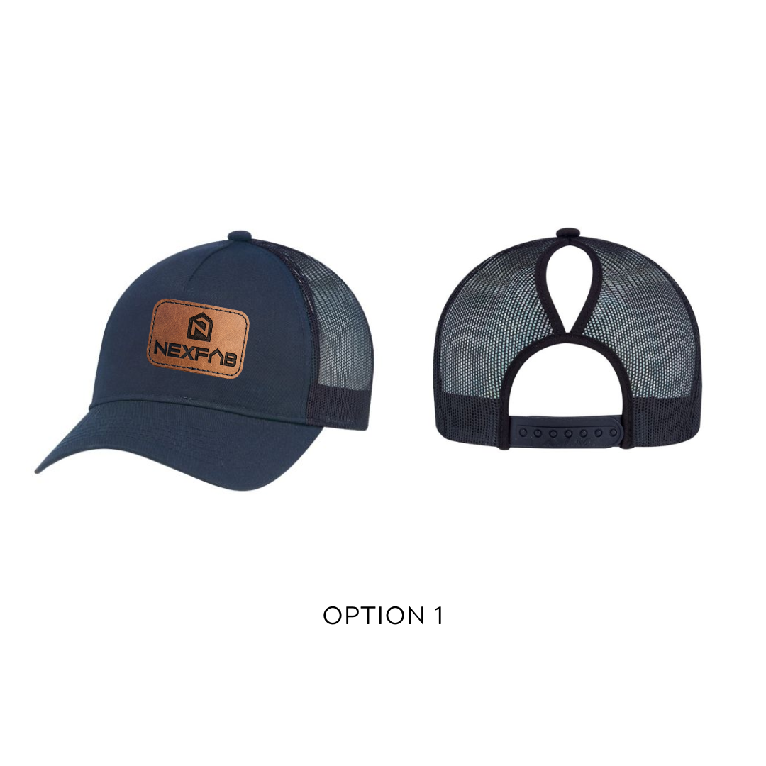 Casquette "pony tail" avec mesh ajustable - NEXFAB patch de cuir