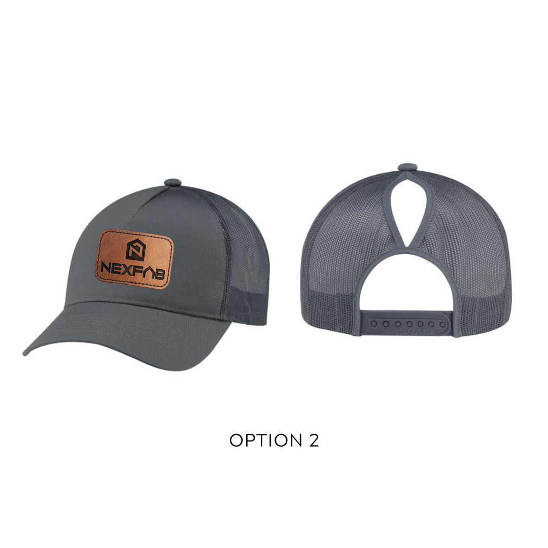 Casquette "pony tail" avec mesh ajustable - NEXFAB patch de cuir