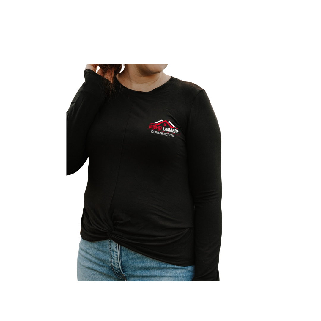 Chandail croisé col rond pour femme - CONSTRUCTION HUBERT LAMARRE
