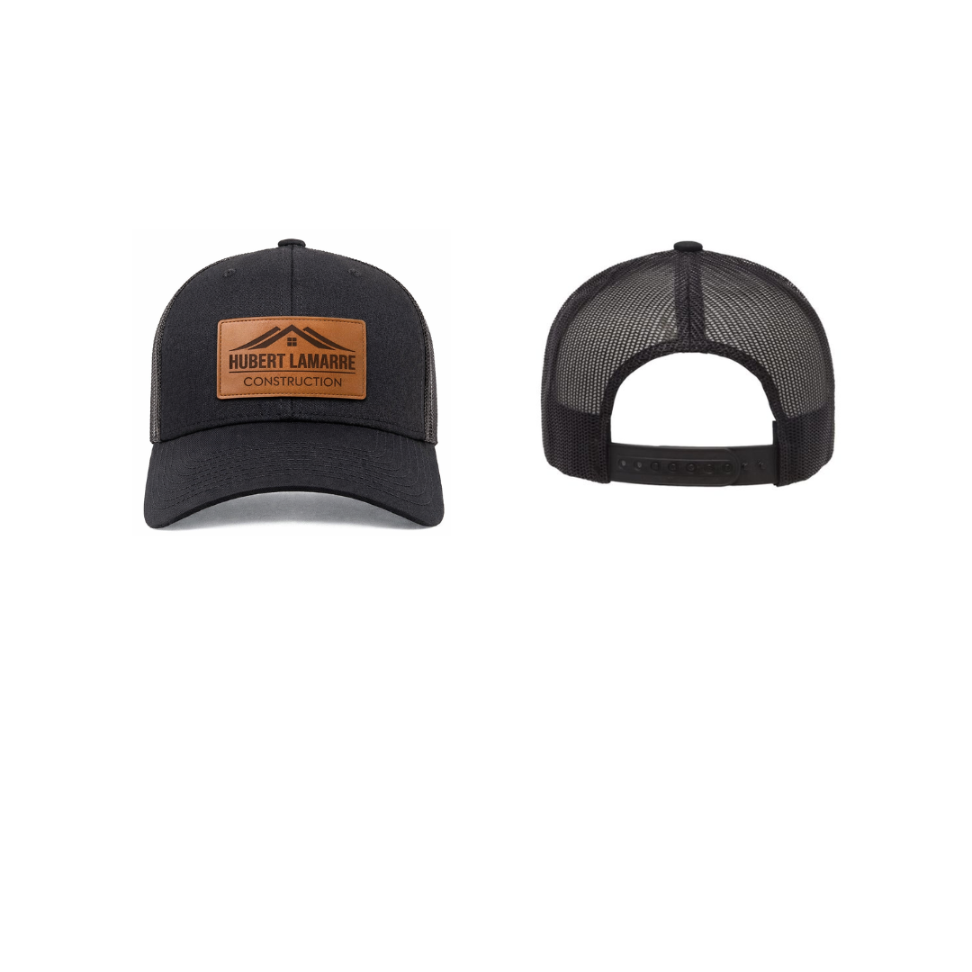 Casquette avec mesh ajustable patch de cuir - CONSTRUCTION HUBERT LAMARRE