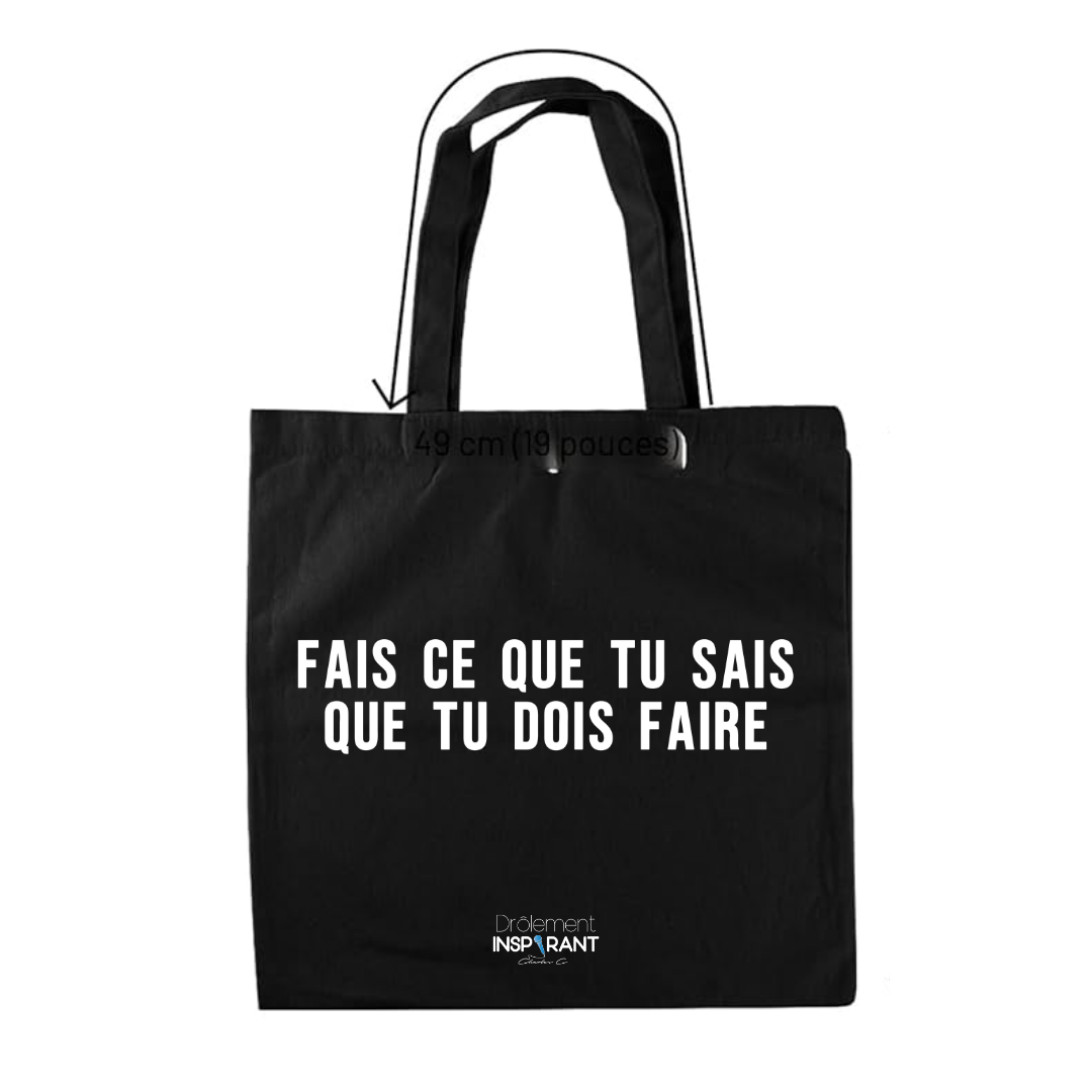 Tote Bag - Drôlement inspirant - citations variées