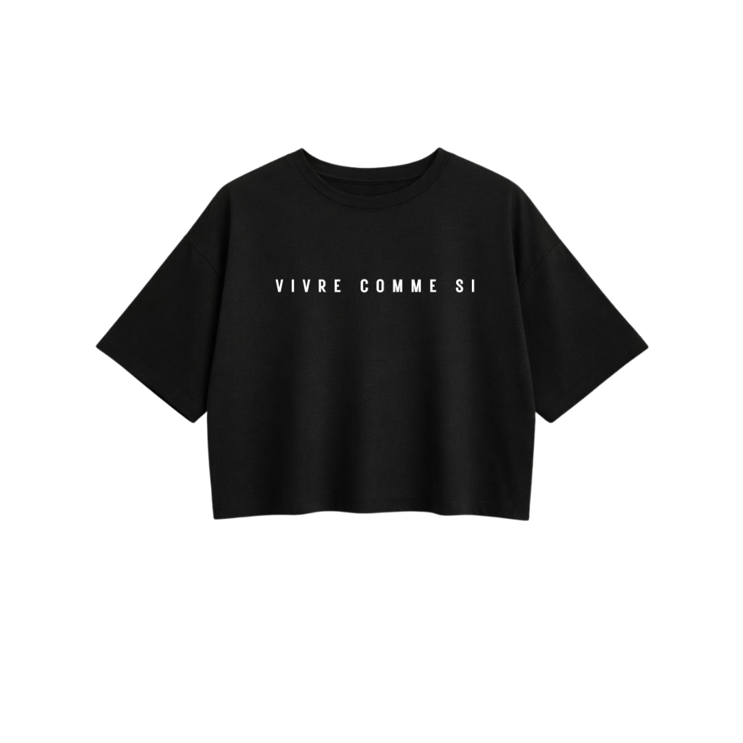 T-shirt crop en bambou - Drôlement inspirant - citations variées