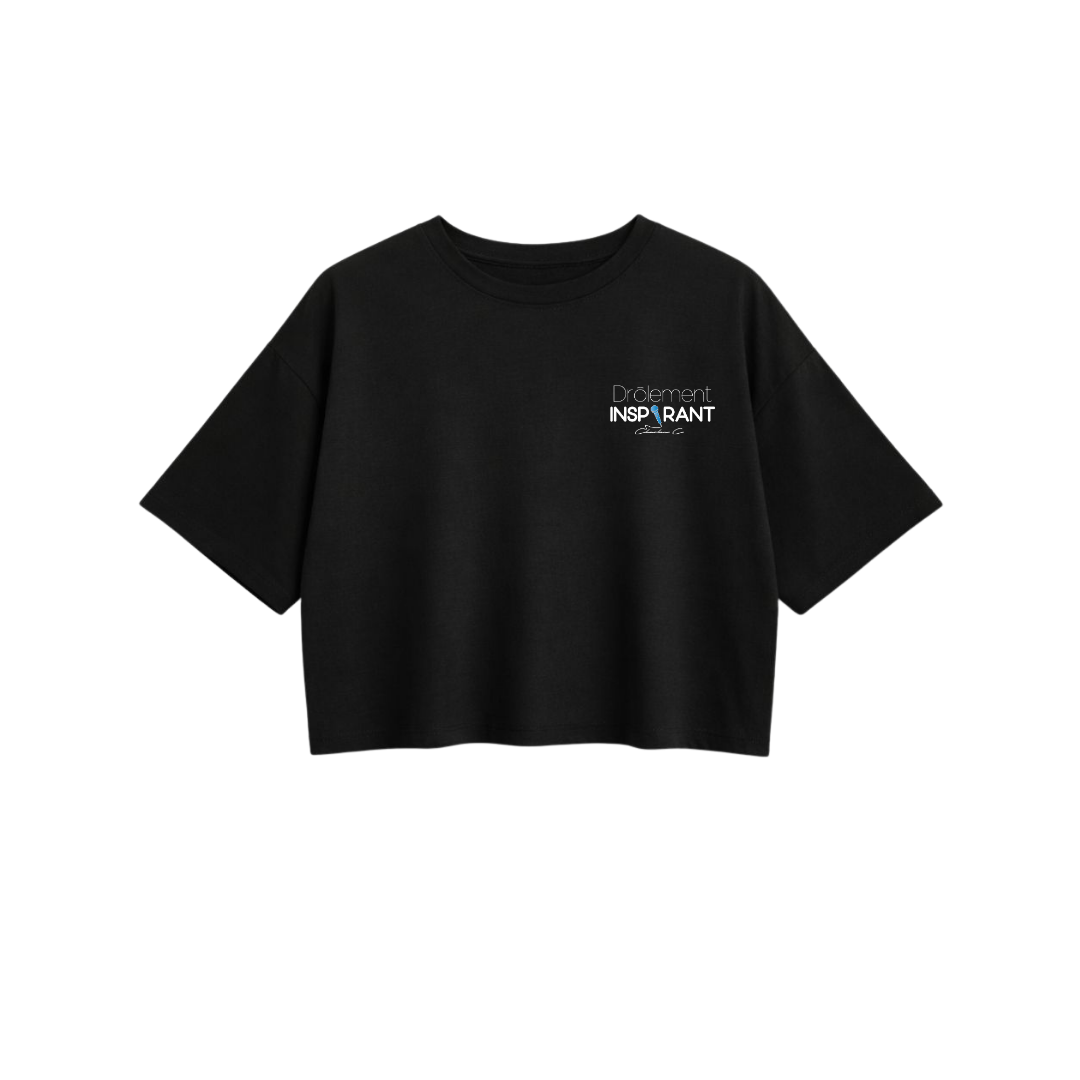 T-shirt crop en bambou - Drôlement inspirant - citations variées