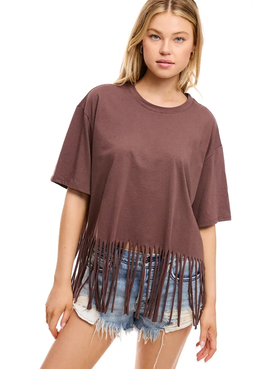 T-shirt à frange