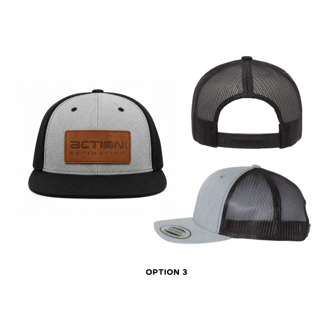 Casquette avec mesh ajustable patch de cuir - Action Estimation