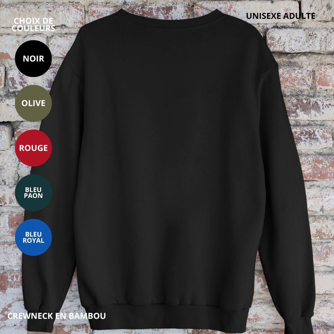 Crewneck femme prestige MomMe&Cie en bambou fleece - couleurs variées - Uni