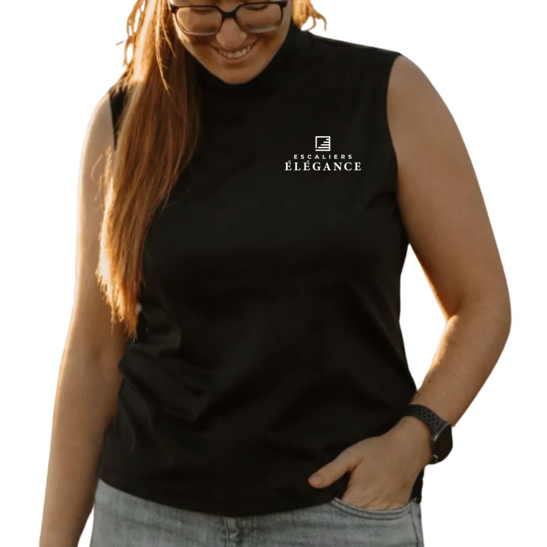 Camisole Rosalia pour femme noire | Escaliers Élégance