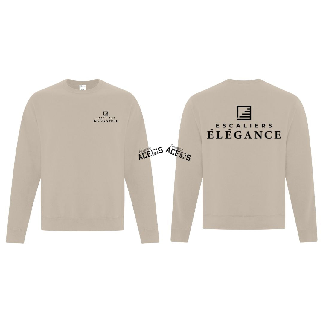 Crewneck unisexe sable | Escaliers Élégance