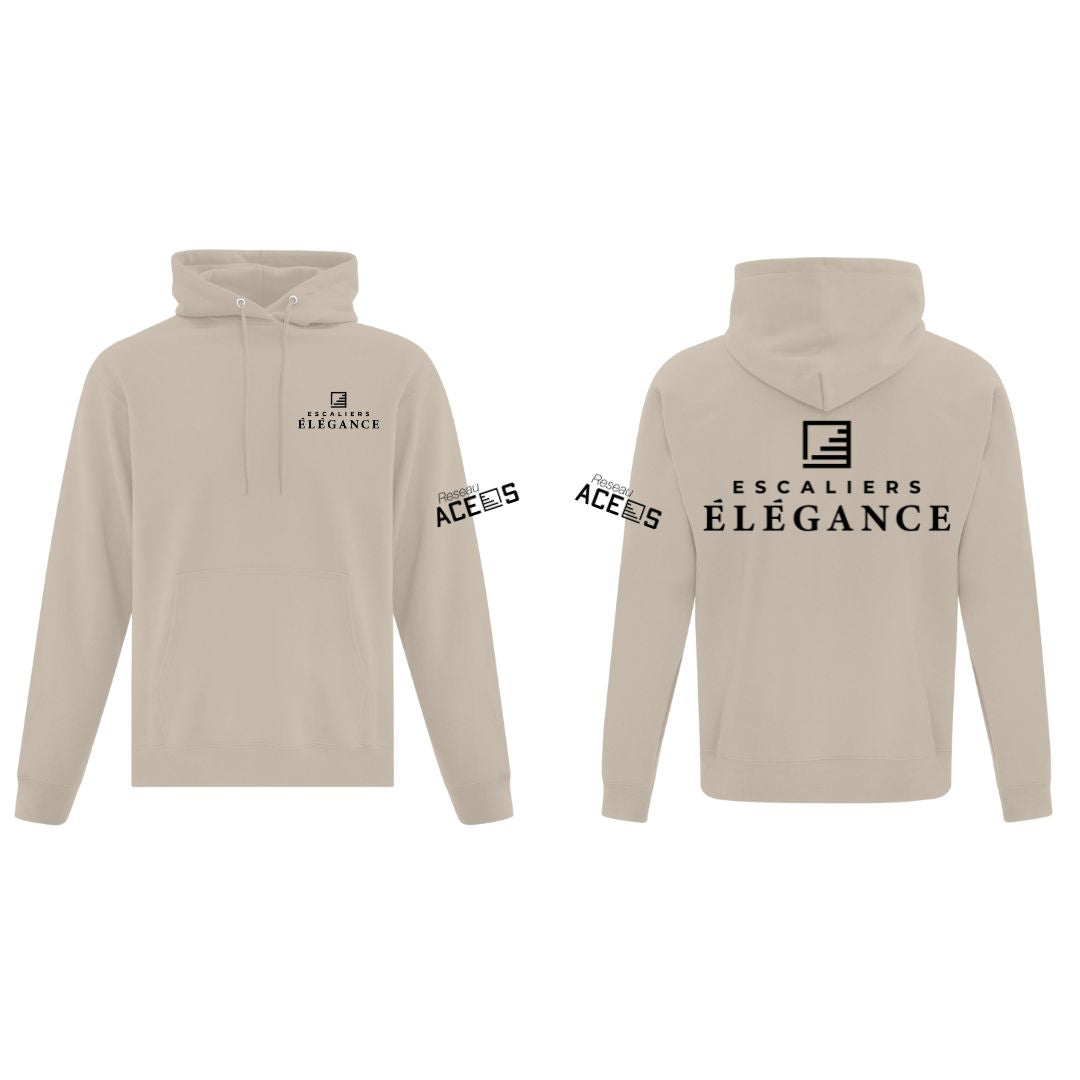 Hoodie unisexe sable | Escaliers Élégance