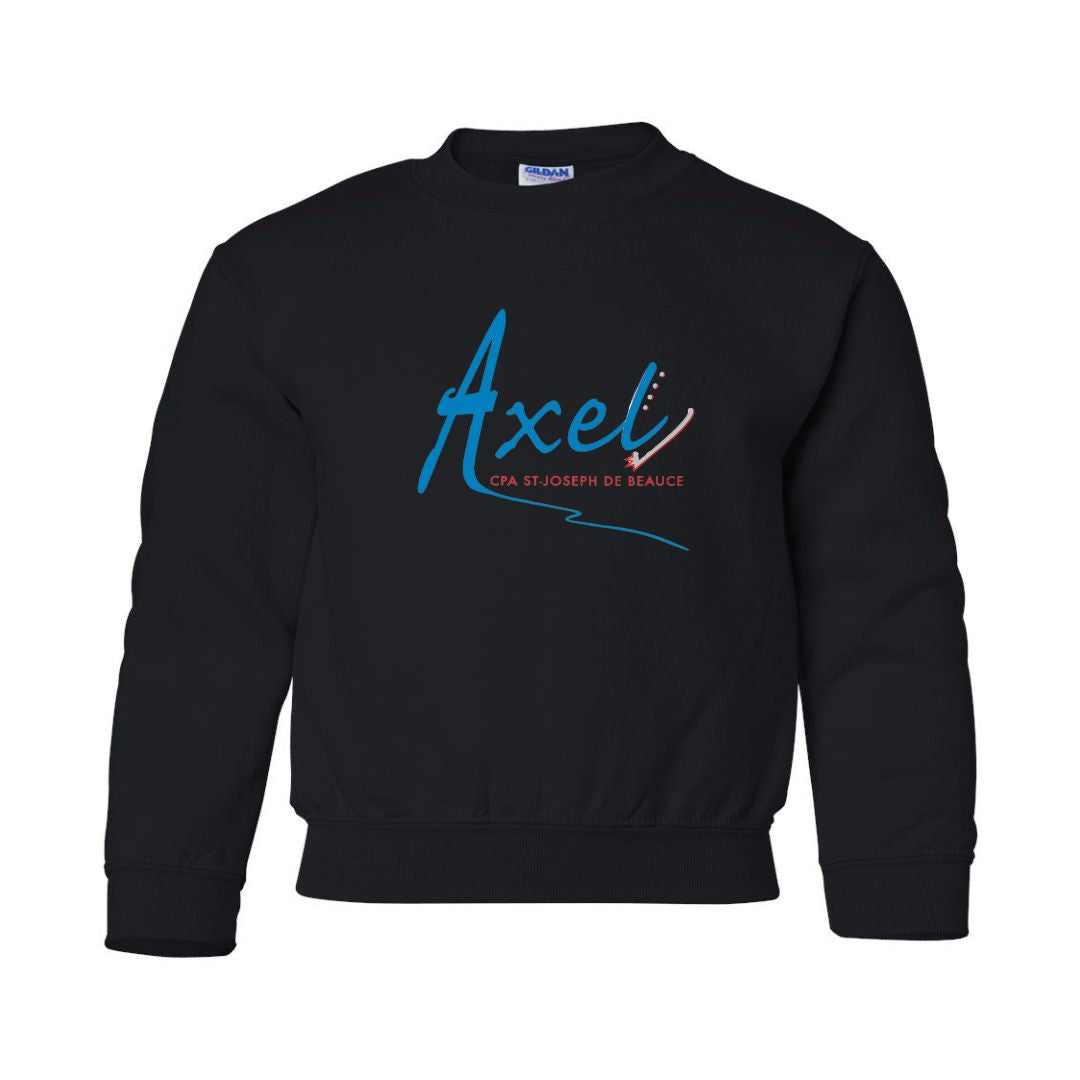 Crewneck Axel pour enfant - Noir imprimé avant