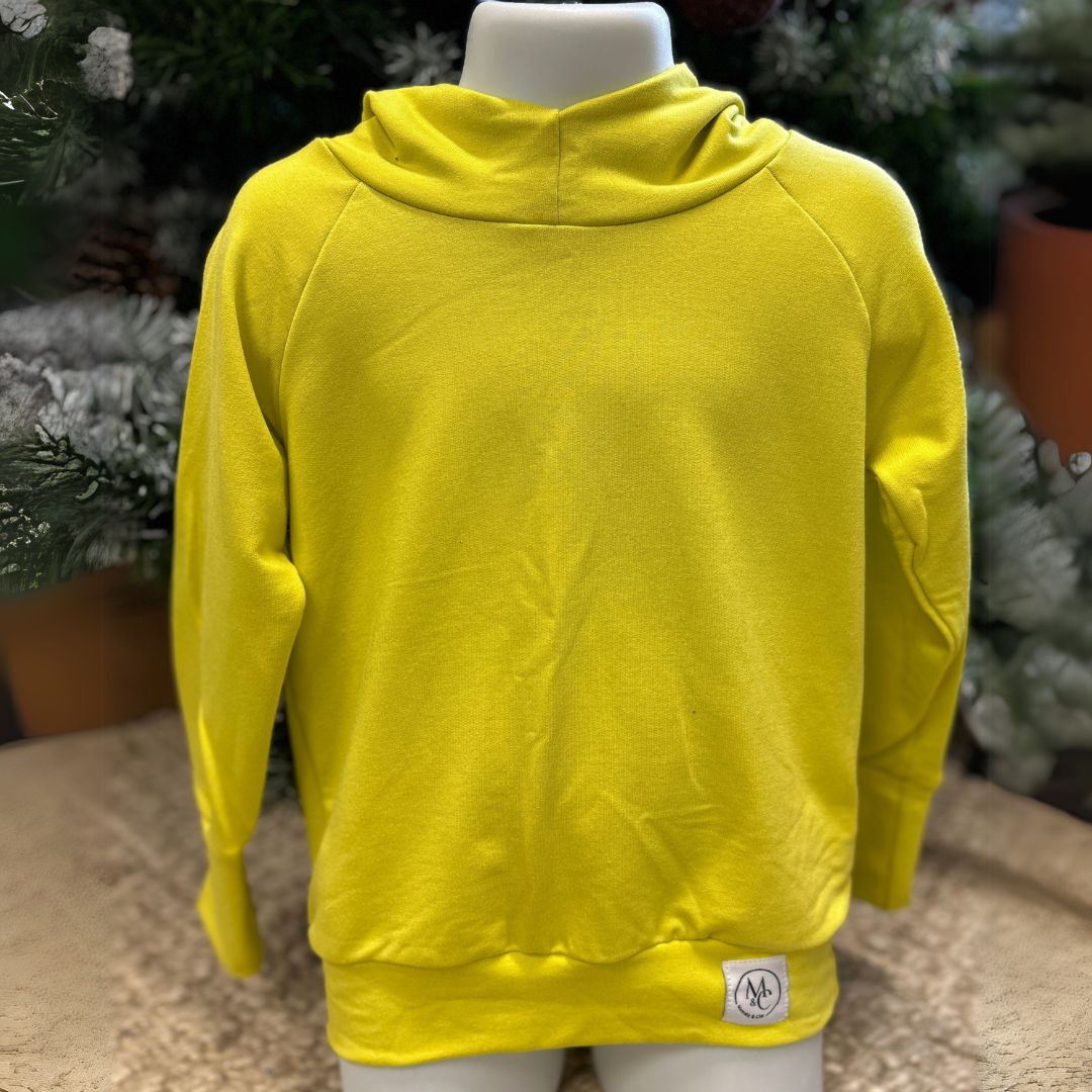 Hoodie enfant prestige MomMe&Cie en bambou - Jaune