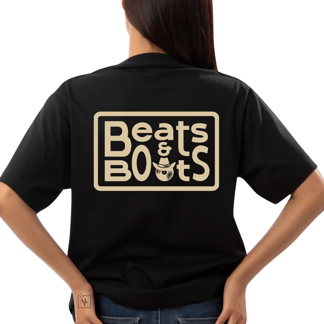 T-shirt oversize Beats&Boots noir pour femmes