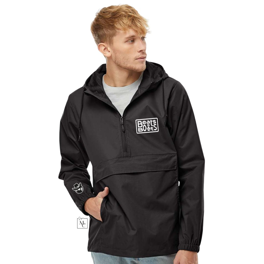 Manteau imperméable demi-zip Beats&Boots noir