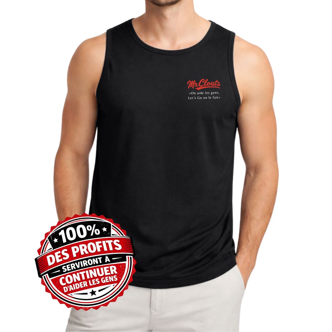 Camisole pour homme noir - Mr. Clouts