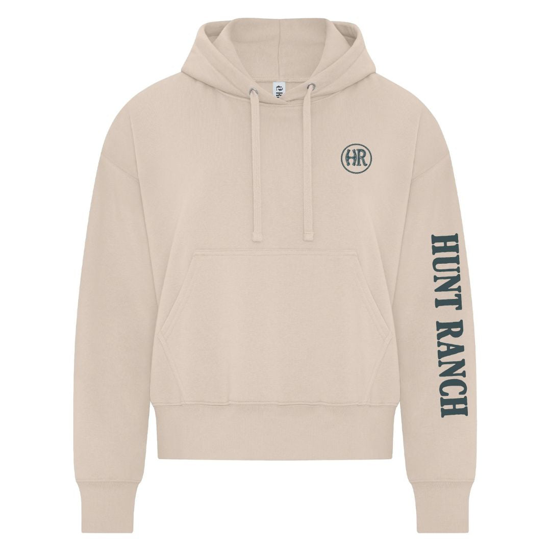 Hoodie Western "Barrel Riding Girl" – Beige