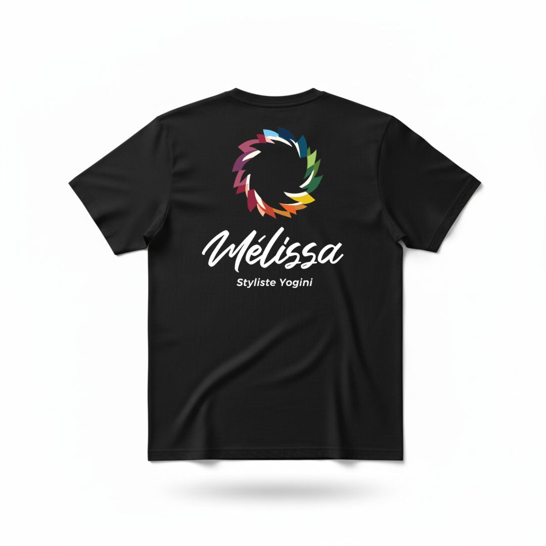 T-shirt unisexe prestige MomMe&Cie en bambou - Noir - Mélissa Poudrier