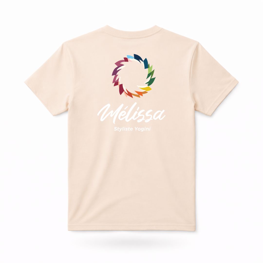 T-shirt unisexe prestige MomMe&Cie en bambou - Ivoire - Mélissa Poudrier