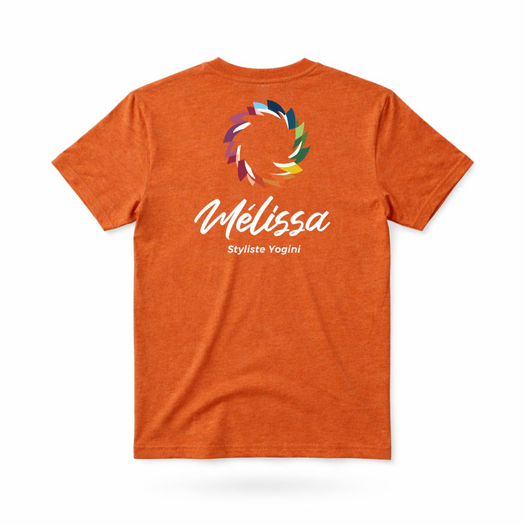 T-shirt unisexe prestige MomMe&Cie en bambou - Orangé - Mélissa Poudrier
