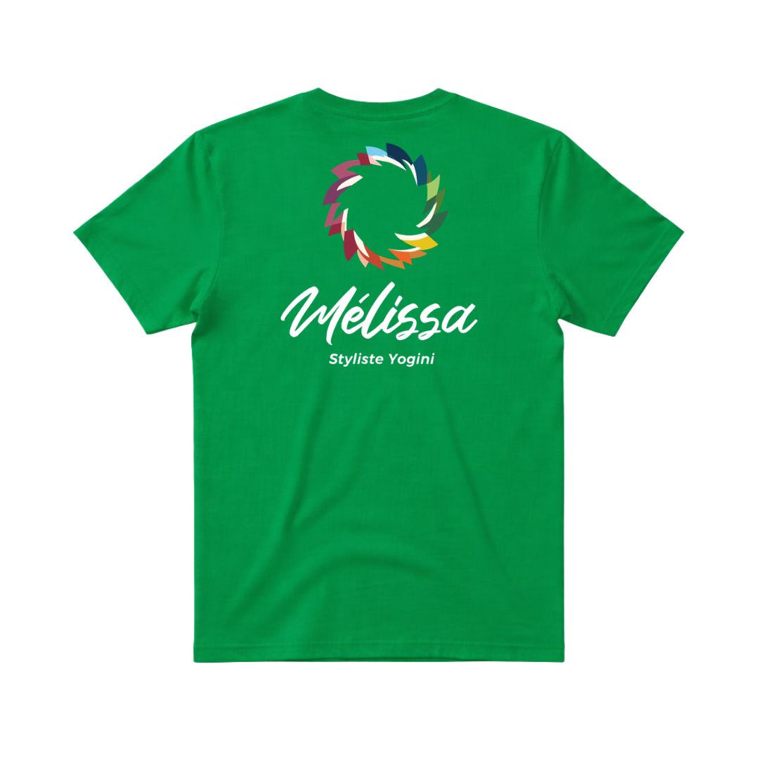 T-shirt unisexe prestige MomMe&Cie en bambou - Vert trèfle - Mélissa Poudrier