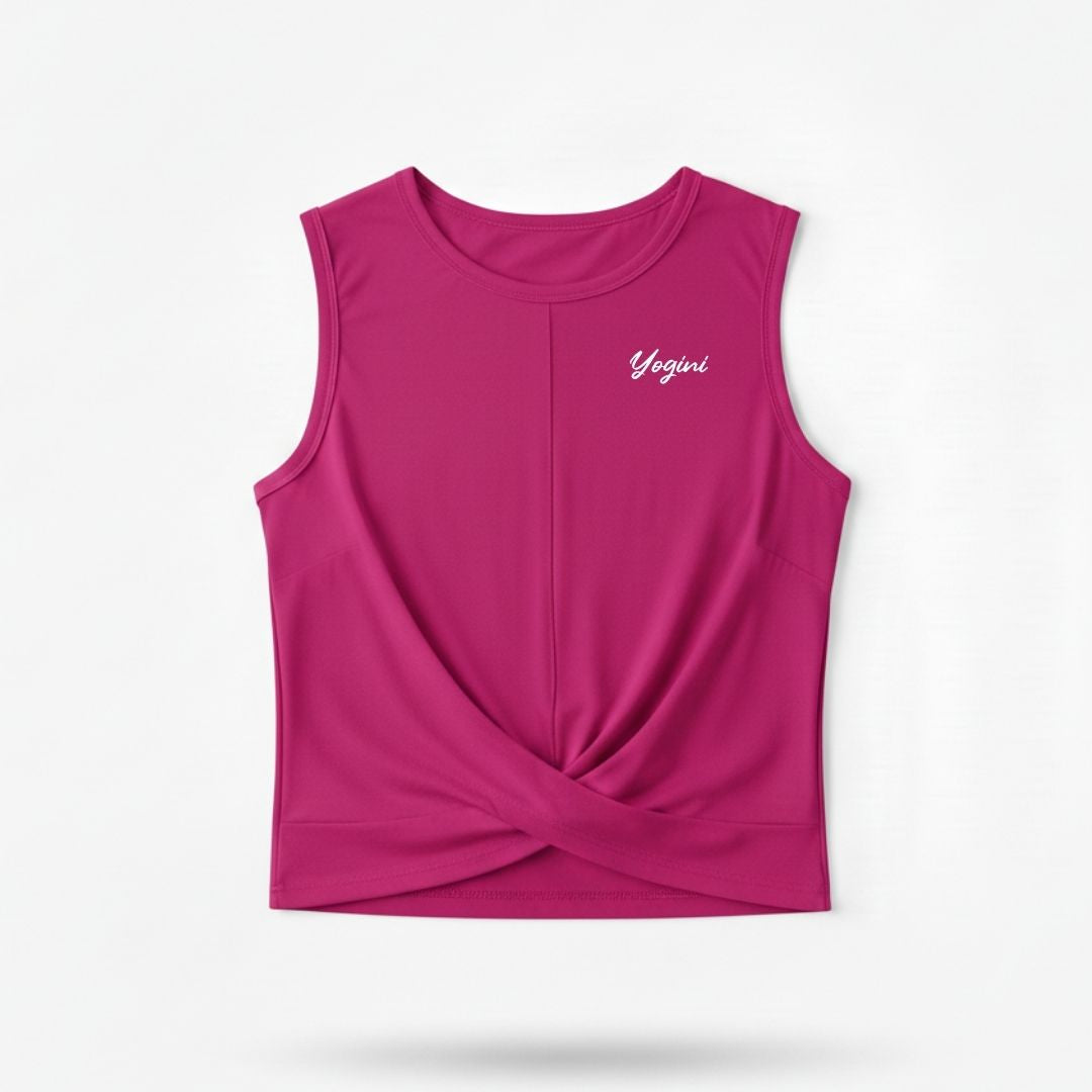 Camisole crop femme prestige MomMe&Cie en bambou - Magenta - Mélissa Poudrier