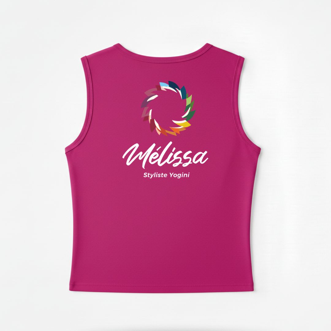 Camisole crop femme prestige MomMe&Cie en bambou - Magenta - Mélissa Poudrier