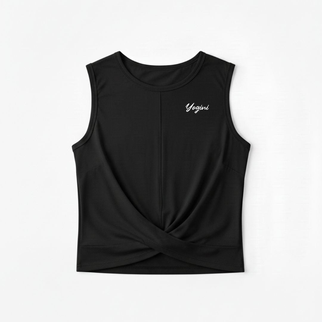 Camisole crop femme prestige MomMe&Cie en bambou - Noir - Mélissa Poudrier