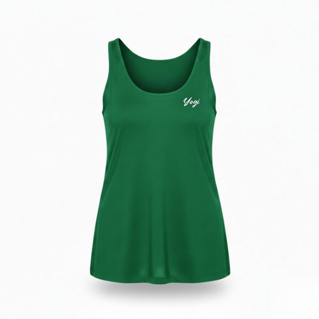 Camisole longue femme prestige MomMe&Cie en bambou - Vert trèfle - Mélissa Poudrier