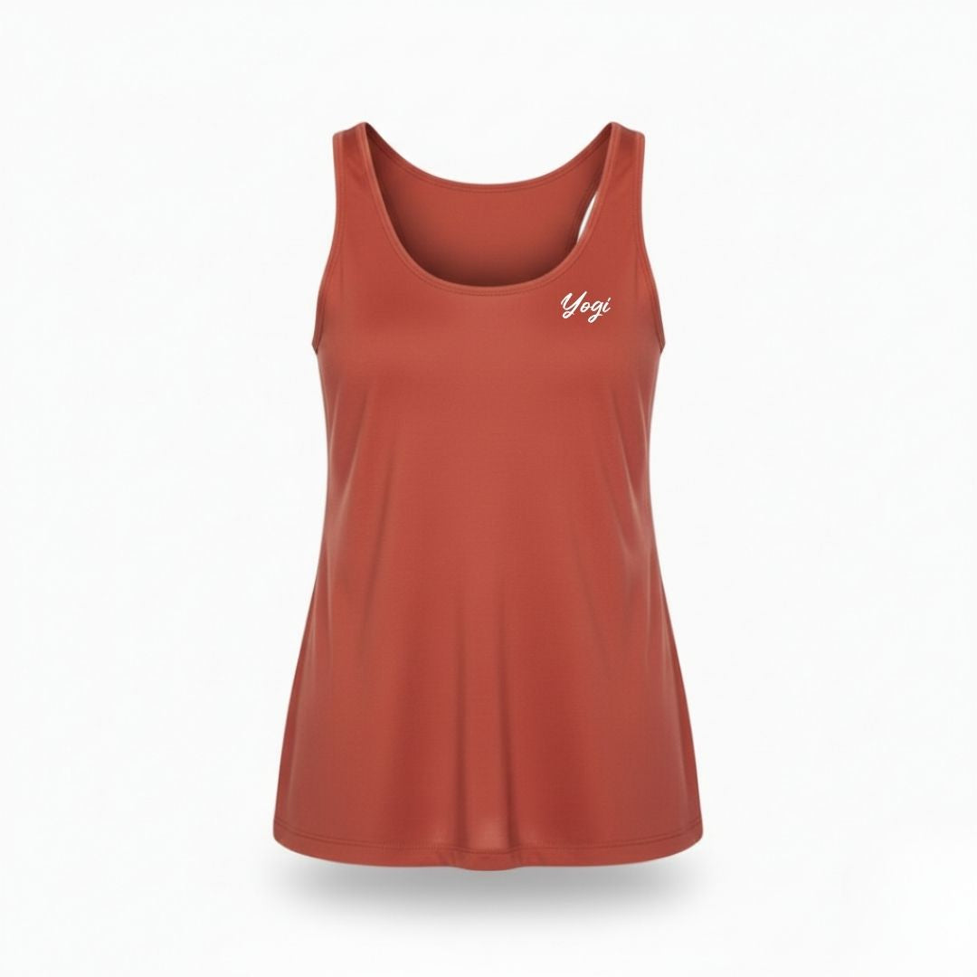 Camisole longue femme prestige MomMe&Cie en bambou - Orangé - Mélissa Poudrier