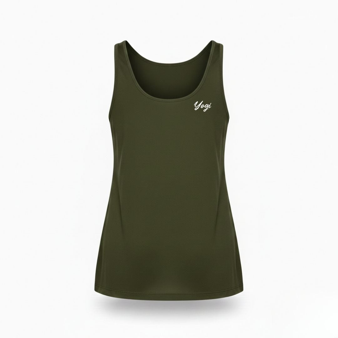 Camisole longue femme prestige MomMe&Cie en bambou - Olive - Mélissa Poudrier