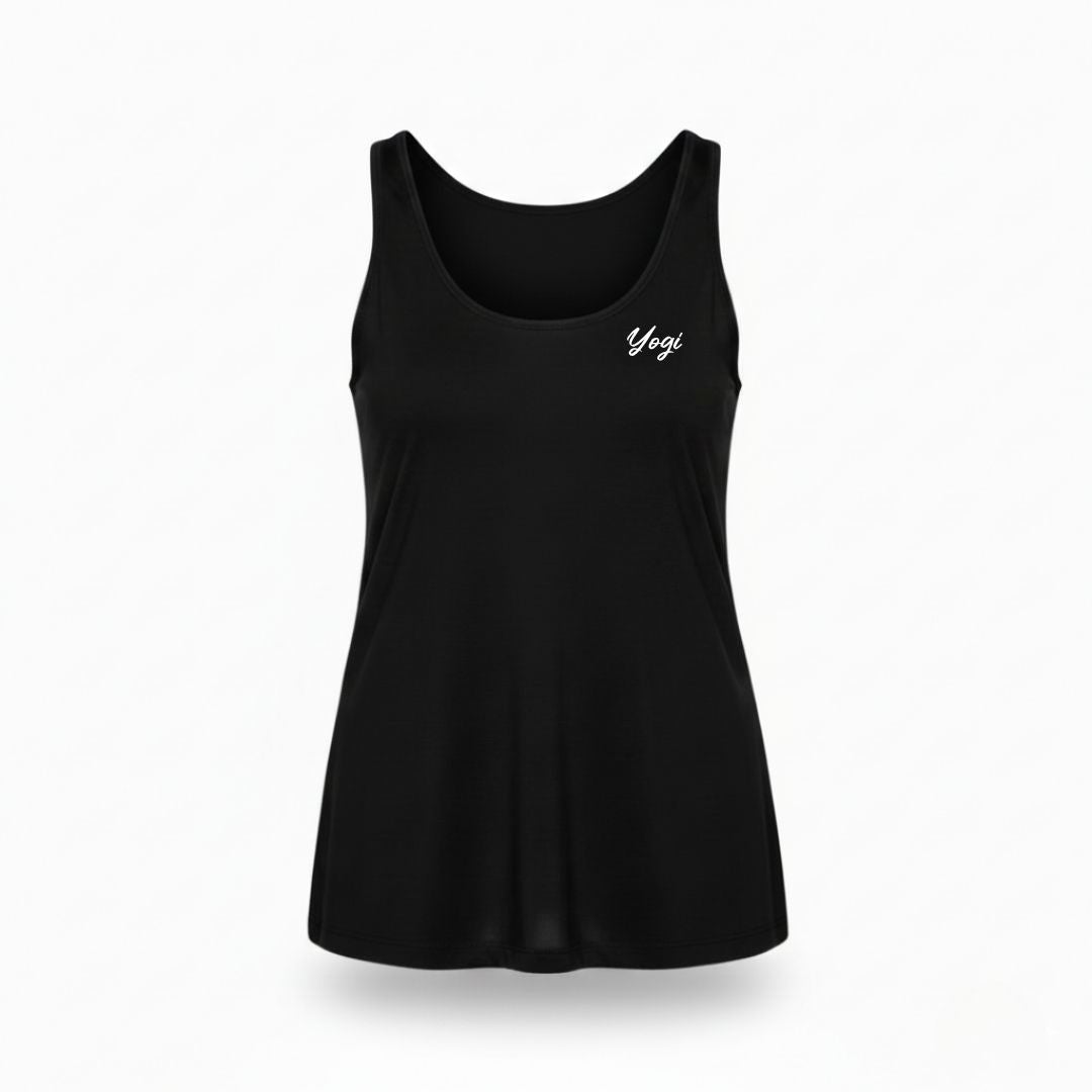 Camisole longue femme prestige MomMe&Cie en bambou - Noir - Mélissa Poudrier