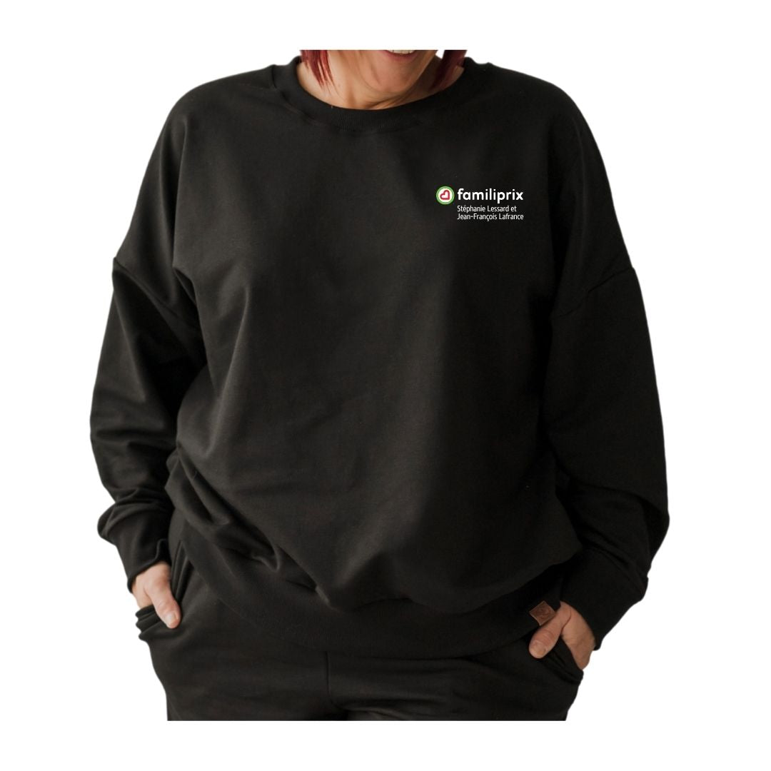 Crewneck noir pour femme MomMe&Cie en bambou - Familiprix (Beauceville)