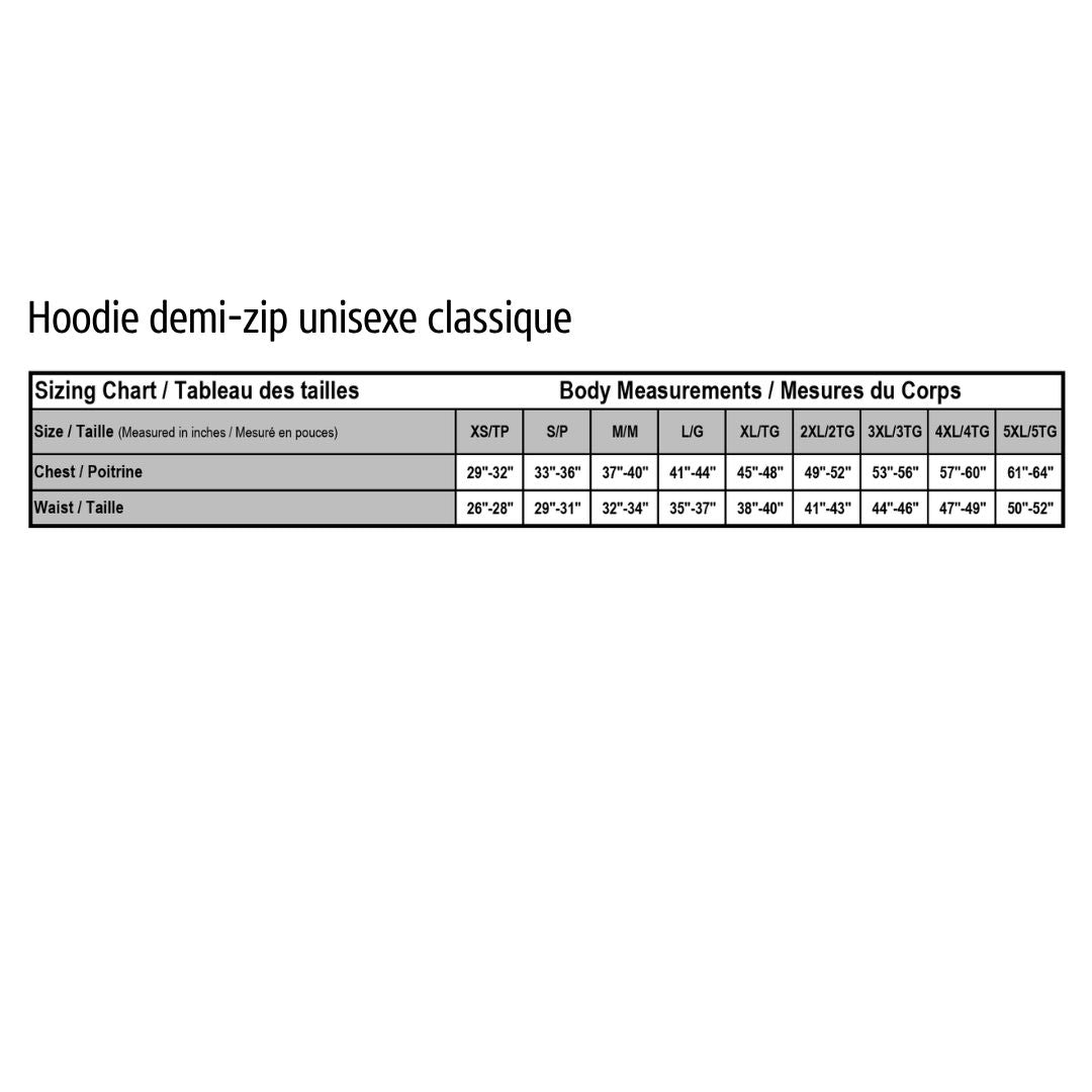 Hoodie demi-zip unisexe classique - Familiprix (Beauceville)