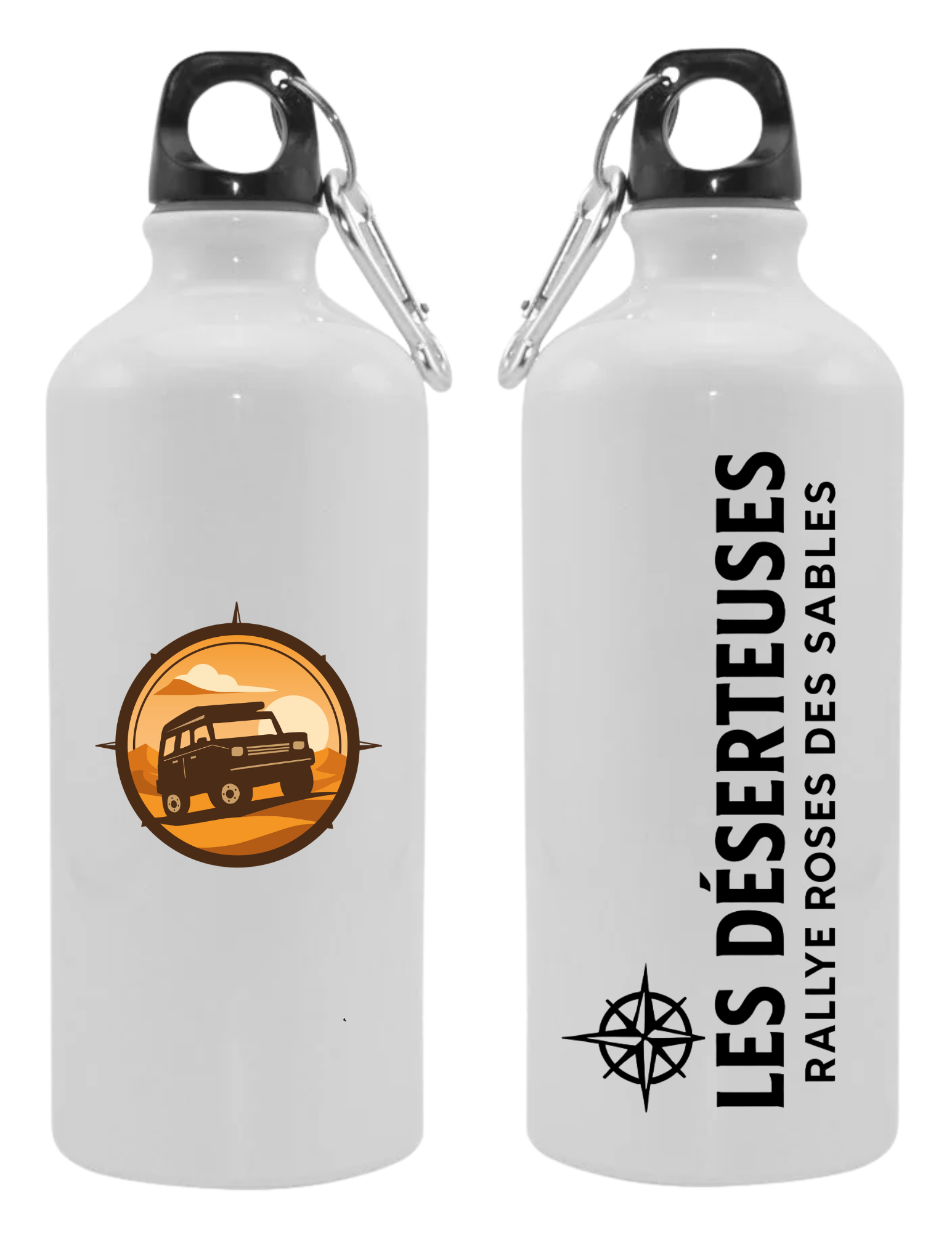 Bouteille d'eau blanche en aluminium - Déserteuses