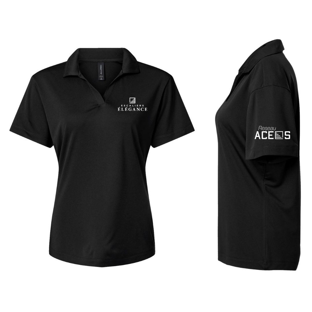 Polo manche courte noir | Escaliers Élégance