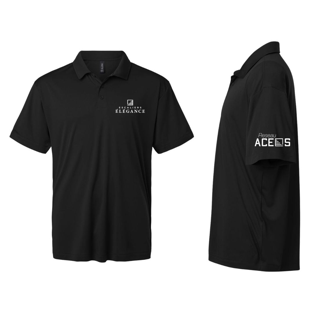Polo manche courte noir | Escaliers Élégance