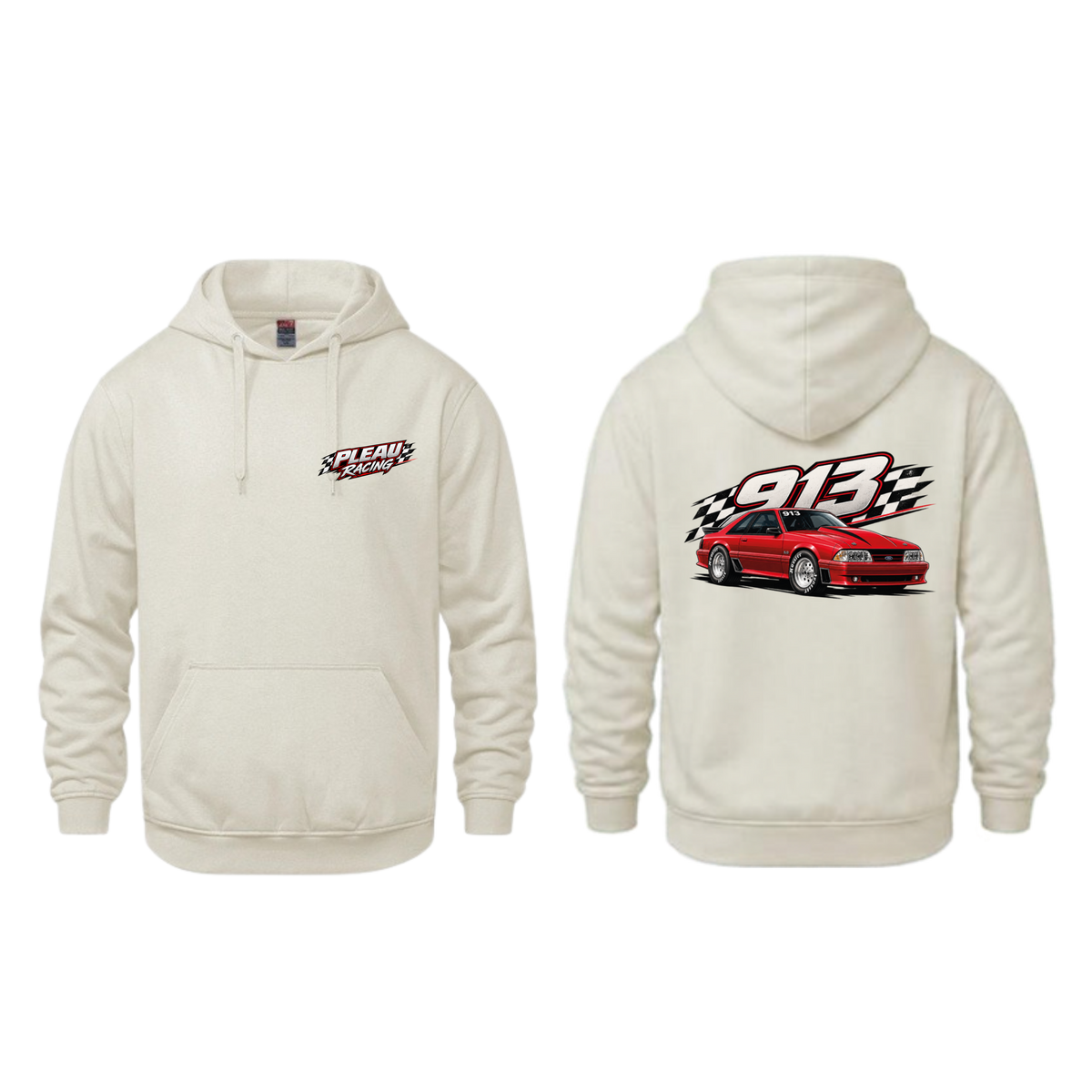 Hoodie adulte -logo auto-dos et devant-Roan Pleau