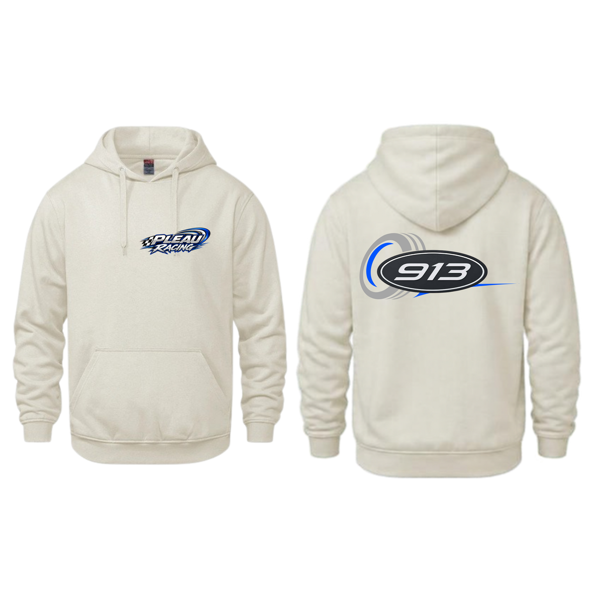 Hoodie adulte -logo roue-dos et devant-Roan Pleau