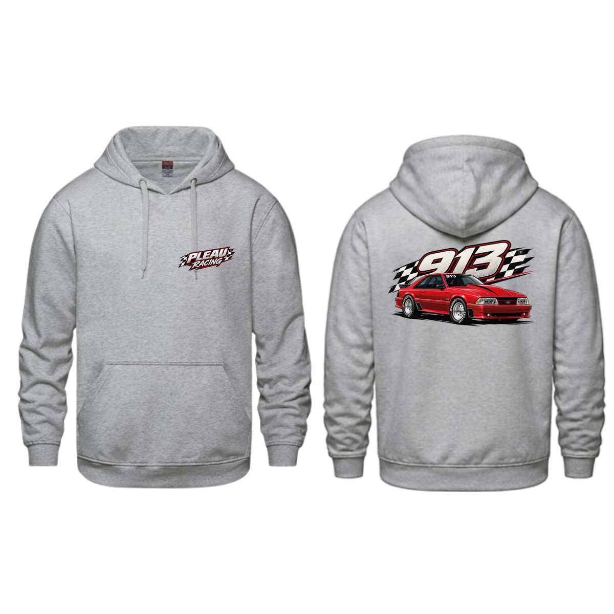 Hoodie adulte -logo auto-dos et devant-Roan Pleau