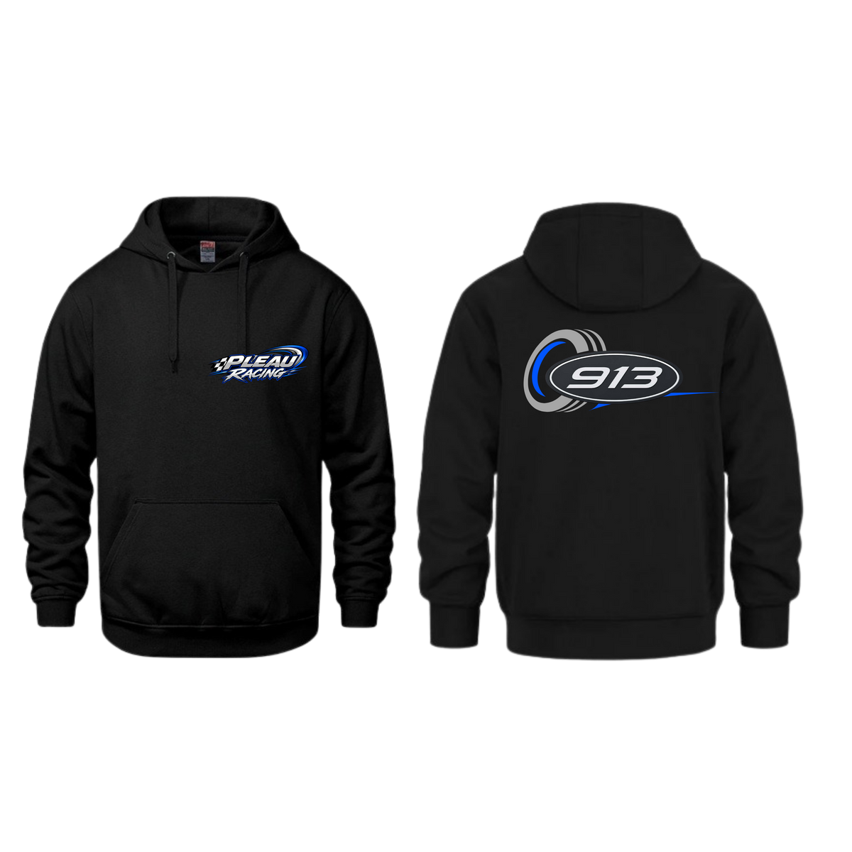 Hoodie adulte -logo roue-dos et devant-Roan Pleau