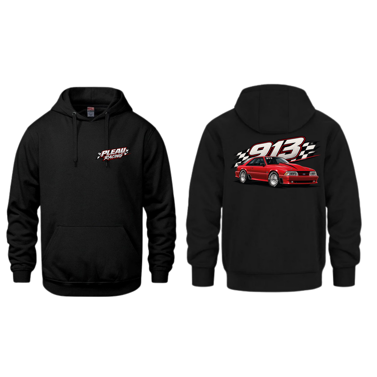 Hoodie adulte -logo auto-dos et devant-Roan Pleau