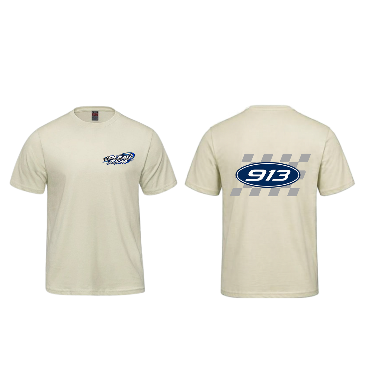 T-shirt Adulte-logo damier-dos et devant-Roan Pleau