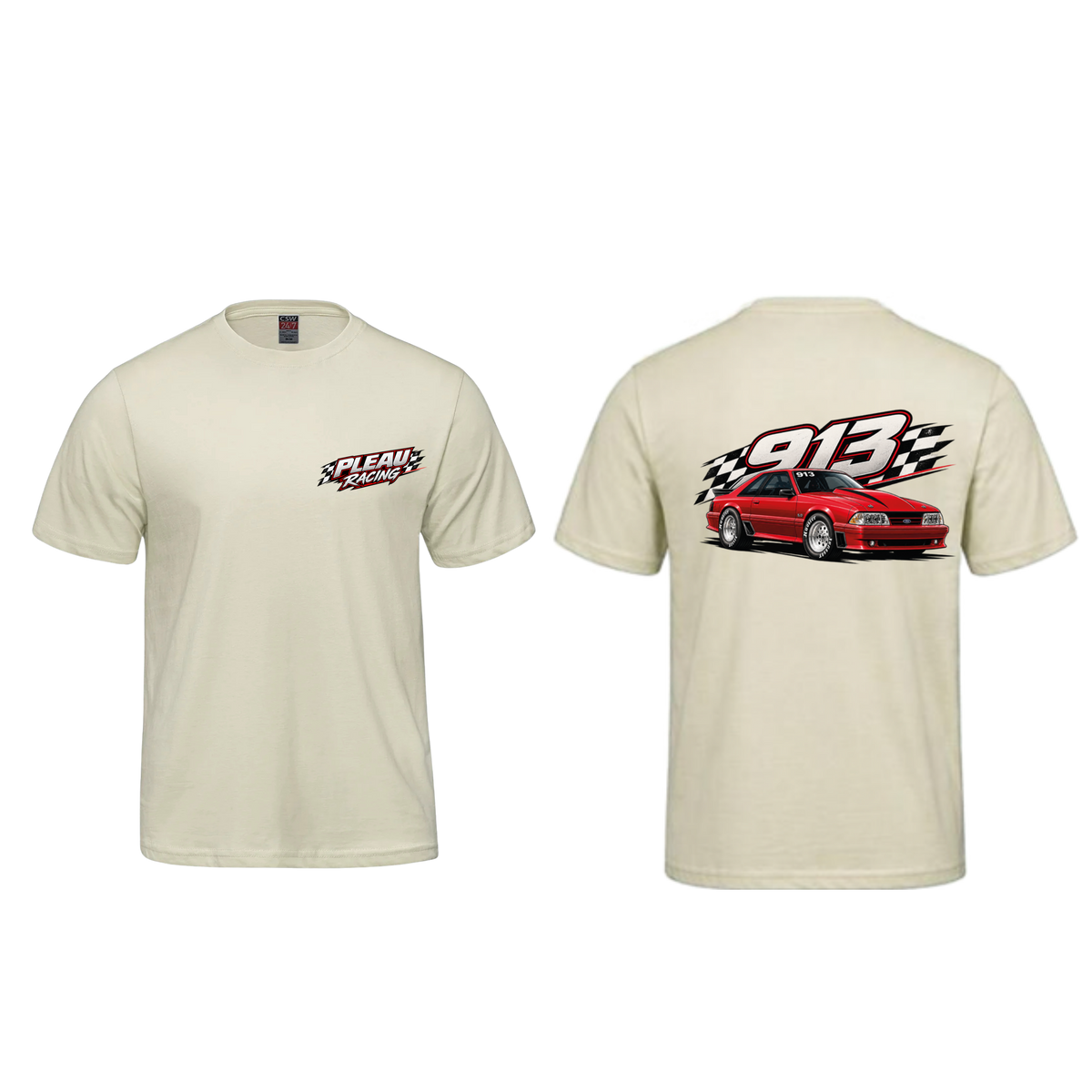 T-shirt-Adulte-logo auto-dos et devant-Roan Pleau