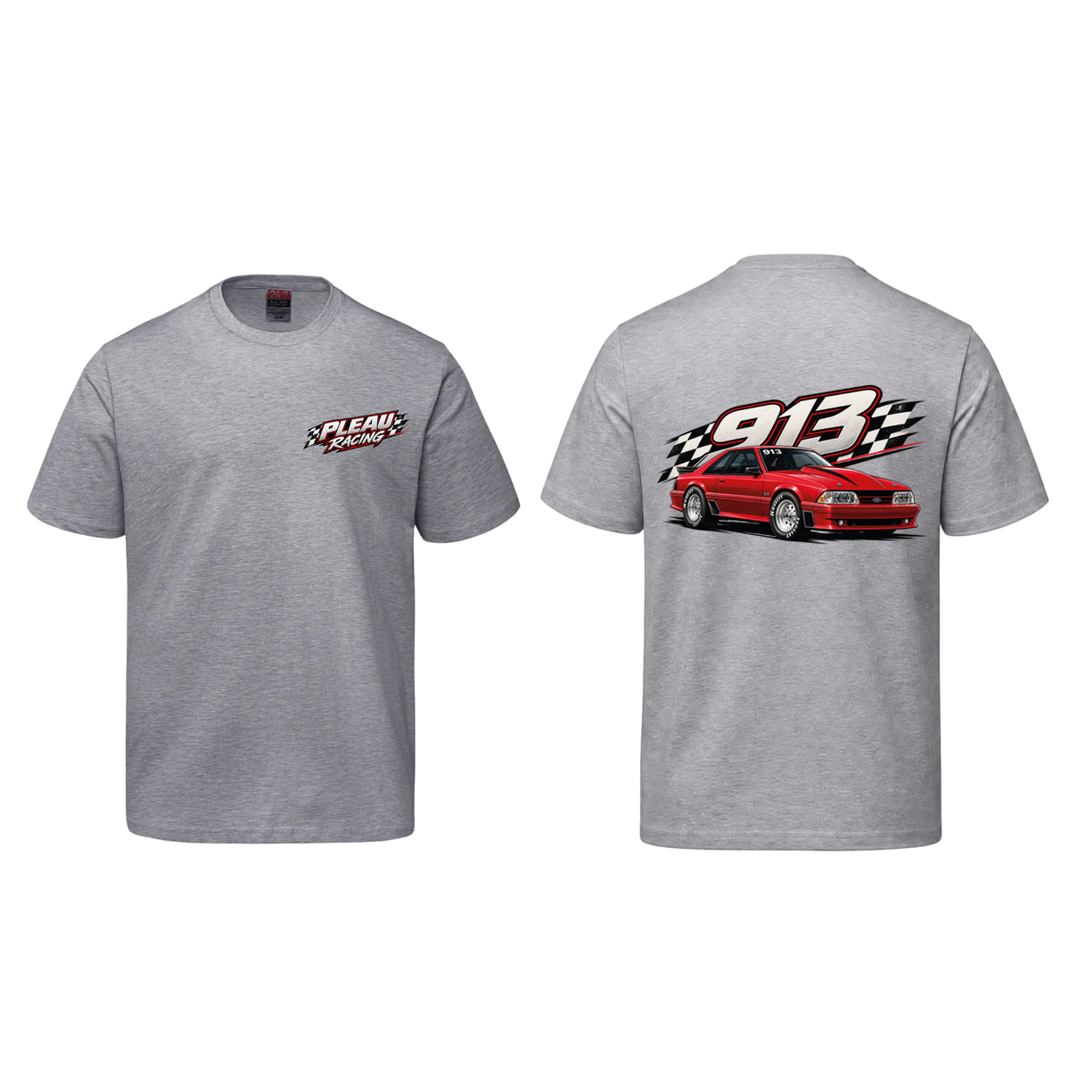 T-shirt-Adulte-logo auto-dos et devant-Roan Pleau