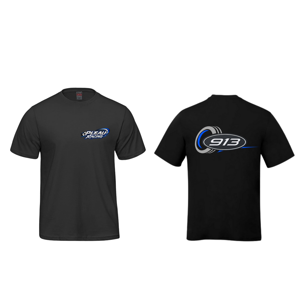 T-shirt Adulte-logo roue-dos et devant-Roan Pleau