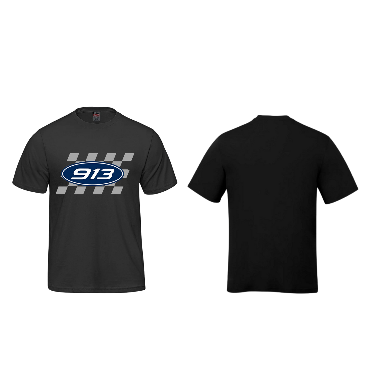 T-shirt Adulte-logo damier-devant-Roan Pleau