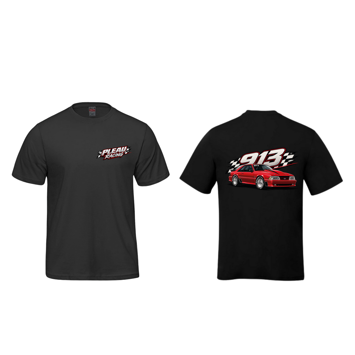 T-shirt-Adulte-logo auto-dos et devant-Roan Pleau