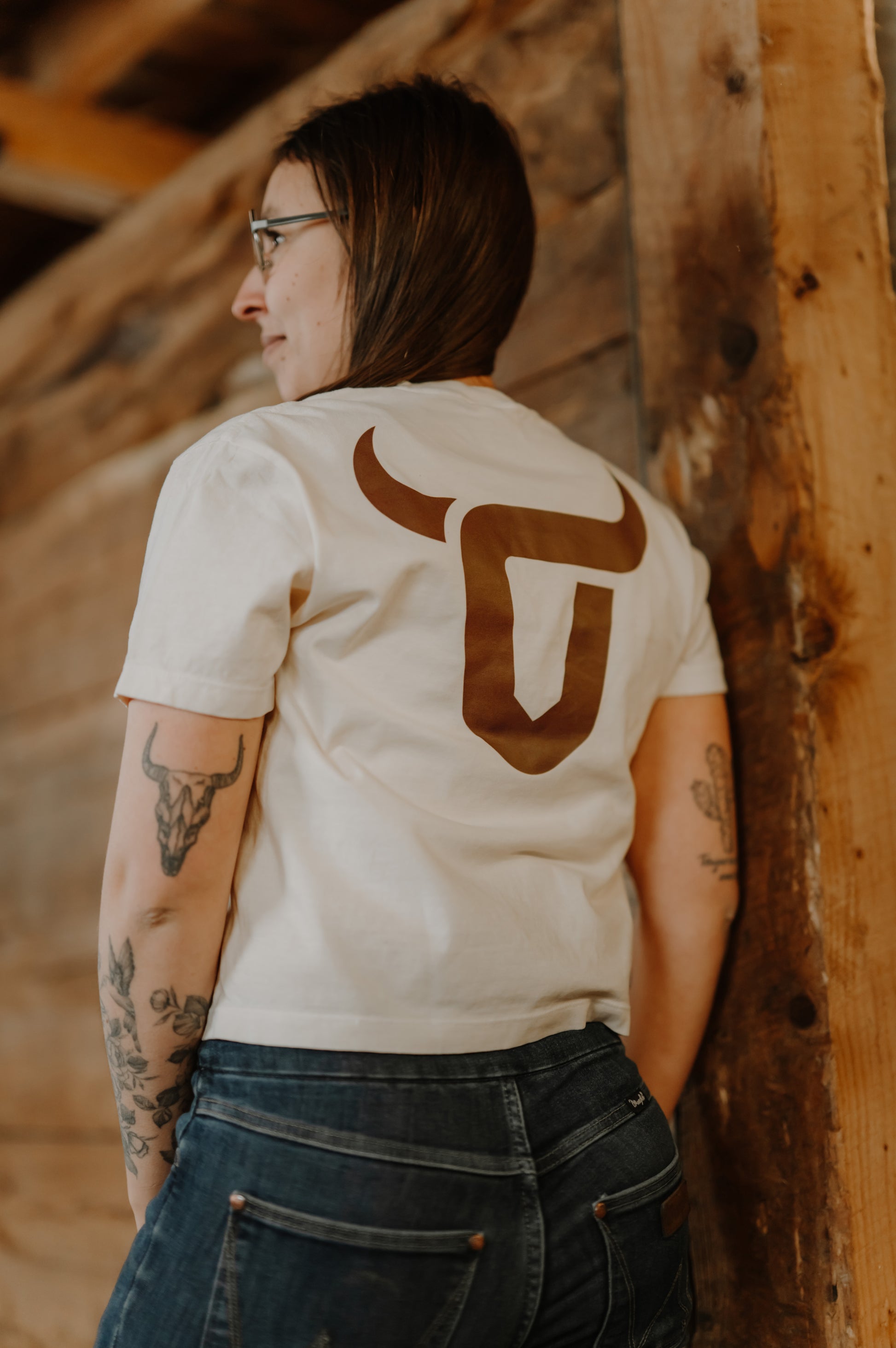 T-shirt crop pour femmes Festival du Boeuf d'Inverness