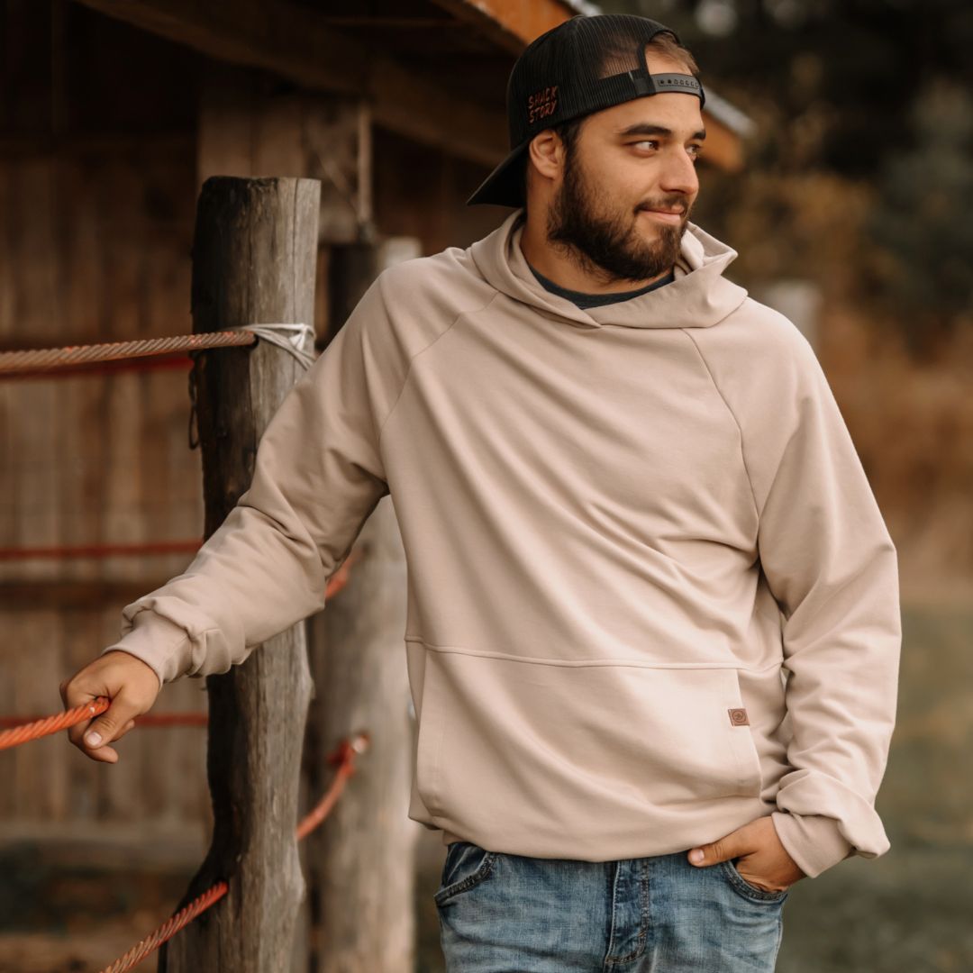 Hoodie Sam unisexe en bambou fleece de couleur Sable